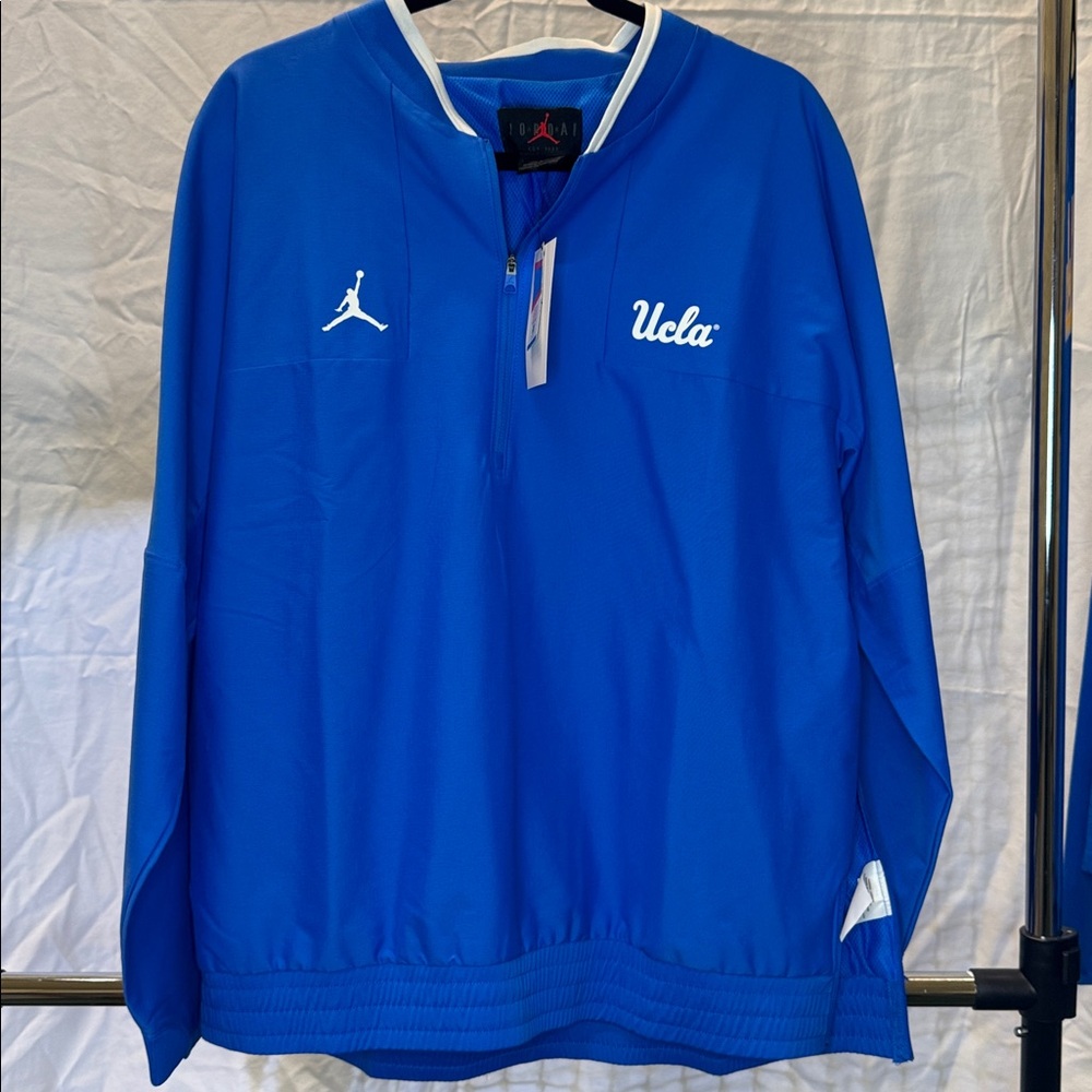 UCLA Bruins Jordan Brand Coach Half-Zip Jacket Blue